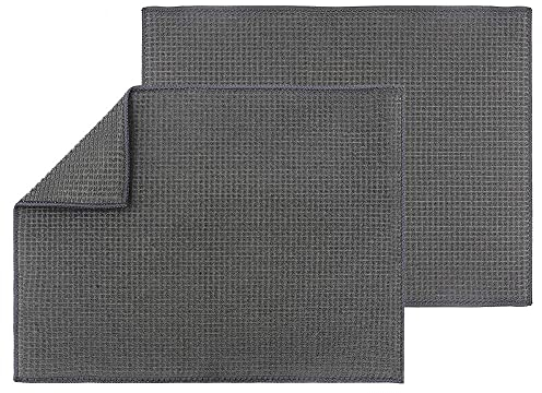 Kawlity Microfiber Dish Drying Mat, Highly Absorbent & Quick Drying Multifunction Dish Drainer Mat for Kitchen Countertop Tabletop Accessories (15x20 Inch)