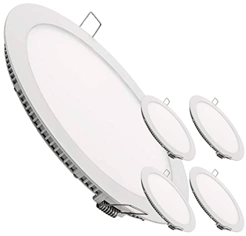 LED ATOMANT 5x LED Einbaustrahler Ausschnitt 280mm 24W Kaltweiß | Durchmesser 30cm, 6500K, 2200 Lumen