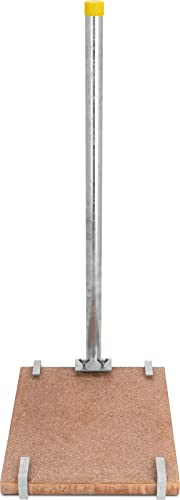 TechnSat Balkonständer 42 mm Rohr - für TECHNITENNE 60/70 | mit Gehwegplatten Aufnahme für die stabile Befestigung einer Satanlage, 100 cm Masthöhe, Silber