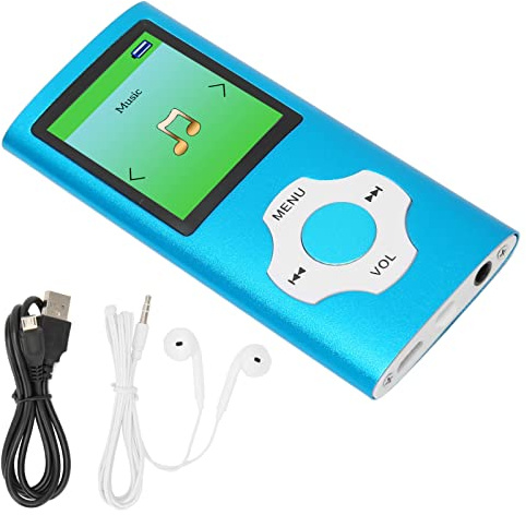 Tragbarer MP3-Player, Digitaler Verlustfreier Musik-MP3-Player mit Kopfhörer für Kinder, MP3--Musik-Player, Diktiergerät für Studenten, UKW-Radio, 1,8-Zoll-LCD-Bildschirm, Zum