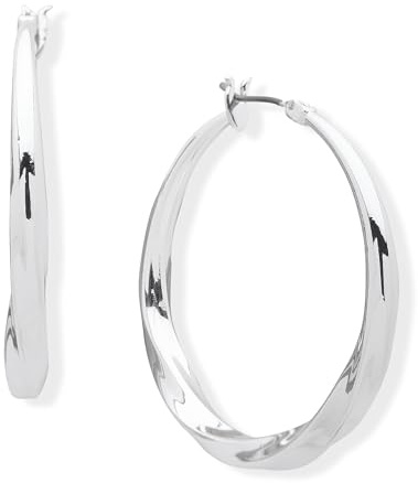 DKNY Damen Med Twist Hoop Ohrringe in Silber, 60538892