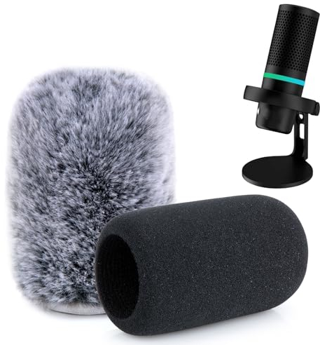 HyperX DuoCast Pop Shield Set - Pantalla Antiviento de Espuma y Piel, Insonorización Profesional para Micrófono Compatible con HyperX DuoCast RGB Mic by YOUSHARES