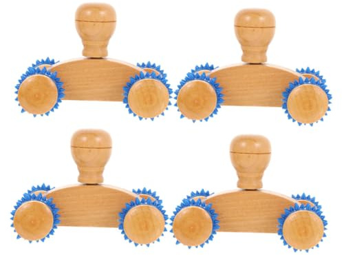 TOVINANNA 4 Stück Rückenmassageroller zur Muskelentspannung und Linderung von Verspannungen mit Ergonomischem Griff für Ganzkörpermassage