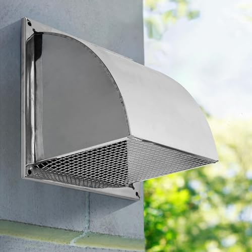 ZYXQQJ Griglia di Ventilazione A Sfera Prese d'Aria Quadrate in Acciaio Inossidabile 250/300/350/380mm Cappa di Scarico per Prese d'Aria Irregolari (Color : Stainless Steel, Size : 250mm/10in)