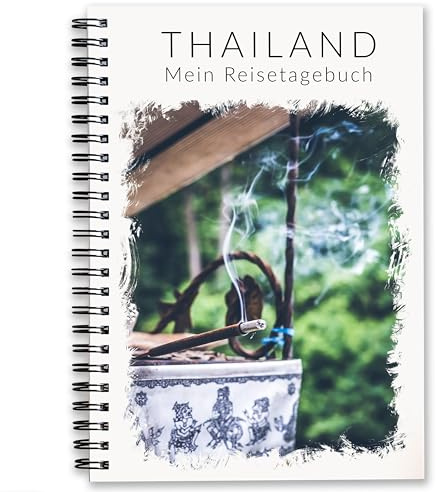 Thailand Reisetagebuch zum Ausfüllen | interaktives Tagebuch Reisebuch mit viel Abwechslung | perfektes Reise-Geschenk | Gestalte deinen eigenen Thailand Reiseführer | A5 - Räucherstäbchen | Calmondo