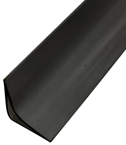 Weichsockelleiste Selbstklebend mit kabelkanal, Innenecke für Winkelleisten, für Türen, Fenster, Wände, Küche, Fliesen, Einfach Schneidbar (Schwarz, 3 m)
