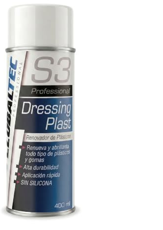 Globaltec Professional Spray Renovador de Plásticos Sin Silicona 400 ml – Abrillantador Profesional para Salpicaderos, Parachoques y Molduras, Antiestático, Acabado Brillante Seco, Body Shop Safe