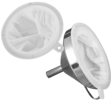 HAKIDZEL Funnel Inossidabile Multifunzionale Per Trasferimento Liquidi Con Strainer e Design Ergonomico Adatto Per Olio Vino Salsa Di Soia e Altro Completo Con Filtri Maglie Per Cucina e