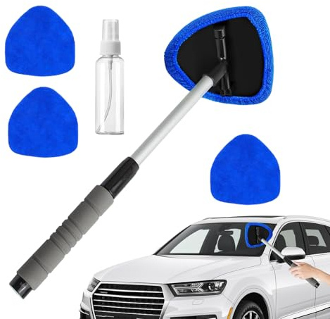 Pulitore per Parabrezza Auto,Spazzola in Microfibra con Manico Estensibile - Accessori Leggeri Per Pulizia Interni Veicoli Specchietti Pavimento Sedan Camion Casa