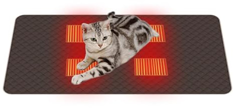 Generisch Wärmekissen Für Katzen | Verstellbares, Schnell Wärmendes USB-Heizbett Für Hunde – Maschinenwaschbare Beheizte Hundematte Für Zuhause, 4-Zonen-Heizkissen Für Welpen, Kätzchen
