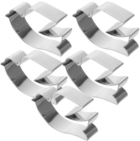 Generic Stampi per Biscotti Tagliabiscotti Set 5 Pezzi a Forma di Colomba in Acciaio Inossidabile, Utensili per Pasticceria per Formare Pancake e Formaggio
