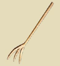 Krippenzubehör, Heugabel, Länge 11cm, aus Holz