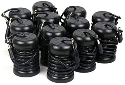 12x Bobine d'électrode à réseau d'ions avec fiche jack 6,3 mm pour Detox Ion Cleanser, Royal Spa et autres appareils, noir