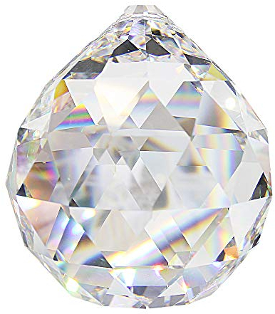 Exquisite Hochblei-Kristallkugel 40mm im weihnachtlichen Geschenkbeutel - Bringen Sie strahlenden Glanz und Eleganz in Ihr Zuhause! Sonnenfänger Regenbogenkristall Lüsterbehang Kristallanhänger