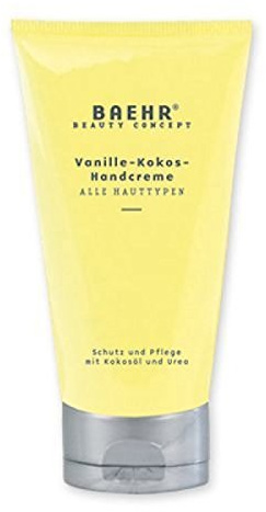 Baehr Handcreme Vanille Kokos, mit Kokosöl, Urea, 75 ml