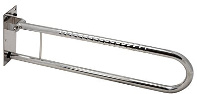 Pflegehome24® Stützklappgriff 85cm lang - Toilettenhaltegriff Toilettenstütze Toilettenstützbügel Toilettenstütze Klappgriff