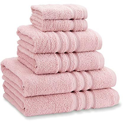 Catherine Lansfield Zero Twist Cotton 6 Piece Towel Bale Set Pink