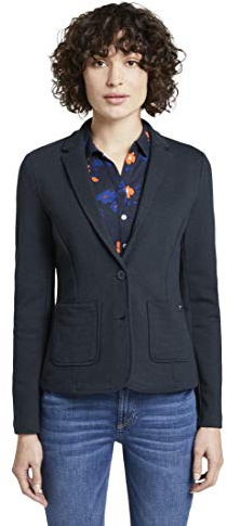 TOM TAILOR Señoras Blazer texturizado 1017124, 10668 - Sky Captain Blue, XXL