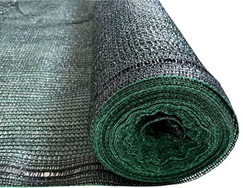 Rete Ombreggiante oscurante frangisole ad alta schermatura (90%) con cimosa e asole ideale per giardini, parcheggi, balconi, rimessaggi | 1x10 Metri Verde