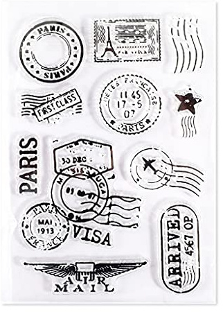 Retro Multielement Transparente Briefmarke, Silikon Stempel Set, Clear Stamps,DIY Scrapbooking Werkzeug Bastelei