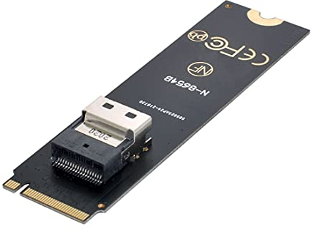 chenyang Slimline SAS PCIe SSD Adattatore NGFF M-Key NVME a U.2 U2 Kit SFF-8639 a SFF-8654 SAS PCIe SSD Adattatore per scheda madre