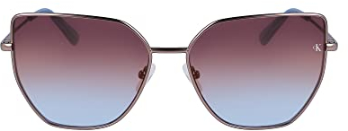Calvin Klein Jeans Women's Sunglasses CKJ23202S - Brown with Purple Brown To Blue Lens
