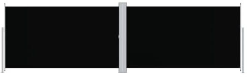 vidaXL Tenda da Sole Laterale Retrattile Nera 180x600 cm