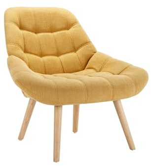 Vente-unique - Sessel - Stoff - Senfgelb - LUOSTO