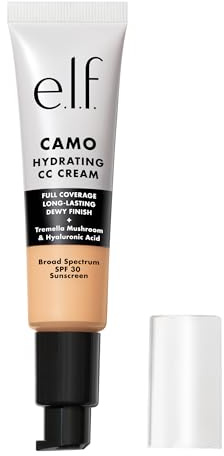 e.l.f. Hydrating Camo CC Cream, Colour Correcting Full Coverage Foundation For A Dewy Finish With SPF 30, Vegan & Cruelty-Free, Fair 150C