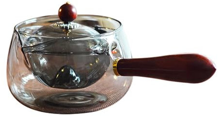 NEDLON Glass Teapot with Infuser,Chinese Teaware 360 Rotation Tea Maker for Scattered Leaves and Blooming,Removable Filter Liner