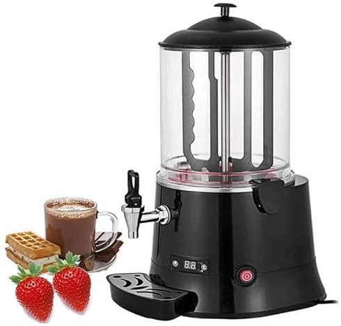 Machine à chocolat chaud commerciale 5l 10l, distributeur de chocolat chaud électrique, avec affichage LED, plaque chauffante en acier inoxydable 304 pour chauffer le chocolat,220V-10L