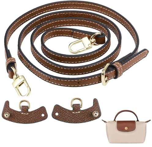 Zocipro Longchamp Schultergurt, Verstellbarer Mini Schulterriemen Leder für Taschen Damen, Longchamp Strap für Damen Taschen, Longchamp Gurt für Umhängetasche Crossbody Bag