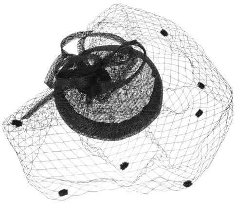 DEARMAMY 1stück Damen Mini Hut Mit Schleier Vintage Party Kopfschmuck Eleganter Mesh Haarschmuck Für Hochzeiten Cocktailpartys Und Teegesellschaften Leicht Und Bequem