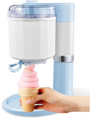 GAYAYAS Gelatiera Soft Serve, Home 1L Macchina per Gelato di Grande capacità Cucina Fai-da-Te Mini Macchina Automatica per Fare frappè, Macchina per Gelato Gelatiera