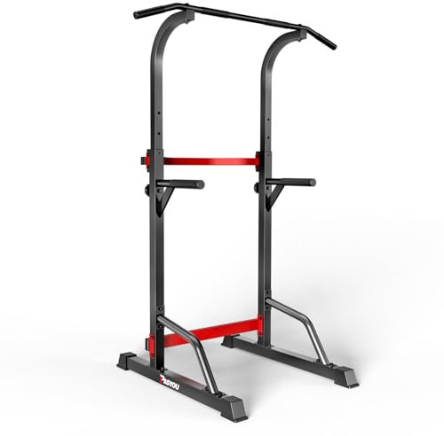 PASYOU Klimmzugstange Freistehend Power Tower,Verstellbar klimmzug Dip Station, Multifunktionale Power Tower Dip Station, Kraftstation Kraftturm Maximale Belastung 150kg (Model: PU30)