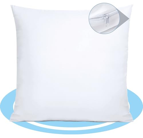 Dekohome Relleno de Cojín de Fibra Hueca Siliconada de Alta Recuperación, Indeformable, Suave, Mullido, Antialérgico, Antipolillas, Cojín para Sofá o Cama para Casa, 1 Cojin 40 x 40 cm