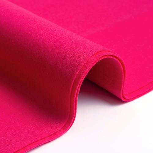 IPEA Tessuto Feltro Pannolenci Fucsia - Grande Ritaglio 190 x 100 cm - Made in Italy - Feltro Morbido Tinta Unita per Abbigliamento, Accessori, Decorazioni, Creazioni, Patchwork - Stoffa per Cucito