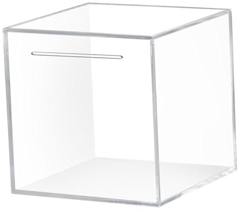 Vaguelly Unique Acrylic Savings Jar Reusable Money Container for Family Friends