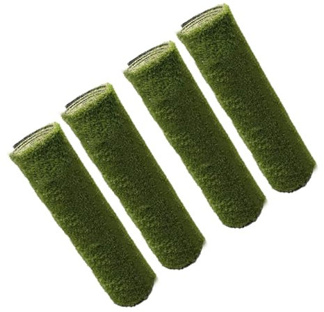 Lot de 4 Moquettes 100% synthétique gazon vert pour terrasse, balcon, jardin - Longueur 300 x largeur 100 cm