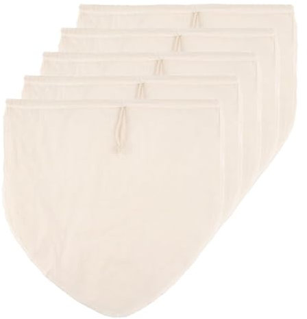 Uxsjakjsd Bolsas de 30 X 30 cm para Leche de Frutos Secos, Bolsa de Tela de Algodón para Colar, Bolsa Reutilizable para Colar Leche de Avena y Hacer Queso.