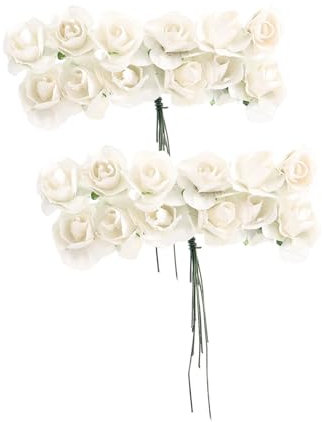 Kichvoe 144pcs Small Paper Flowers Diy Paper Flower Decorations Artificial Wedding Decorations