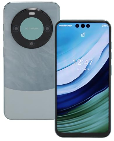 Elprico Smartphone, 6,7 Tum HD Display Mobiltelefon med 12 GB RAM 256 GB ROM, 32MP AI-kamera, Dual SIM-Mobiltelefon med Ansiktslås för Android 10 (Grön)