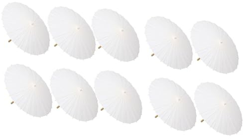 Aboiled Lot de 10 parasols en papier de 59,4 cm pour mariage, cadeaux de fête, parapluies en bambou, centre de table, accessoires de photo