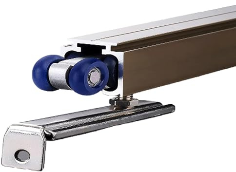 BTYQKZVPM Guida Doppia per vetrina, Kit Binario for Porta Scorrevole in Vetro for Cabina Doccia in Lega di Alluminio, 1 Pezzo, Multicolore, 100-300 cm(Silver,260cm)