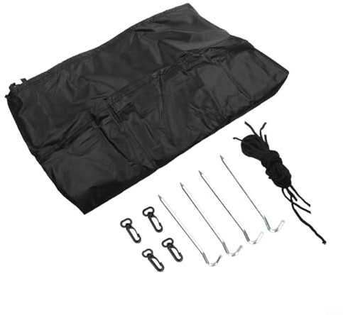 babominimer Round Solar Pool Cover 210D Oxford Cloth for Outdoor Swimming Pools, Black Heat Absorbing Cover with Drawstring, Fits 6FT 8FT 10FT 12FT 15FT 18FT, Compatible(10FT)