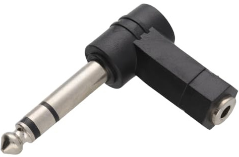 kenable 3,5 mm Klinkenstecker Buchse Zum 6,35 mm Stereo Klinkenstecker Rechts abgewinkelt Stecker Adapter