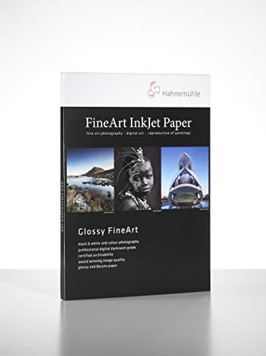 Hahnem?hle 10641667 Digital FineArt Photo Rag Pearl Papier, 320 g/m?, DIN A4, 210 x 297 mm, naturwei?