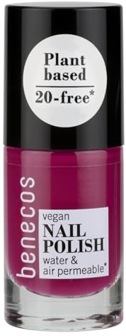 Benecos 20-Free Vegan Nail Polish wild orchid - pflanzenbasierter Nagellack - schnelltrocknend & langanhaltend - wasserdurchlässig - angereichert mit Biotin - 5ml