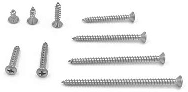 #8 Oval Head Sheet Metal Screws, Phillips Drive, Stainless Steel 18-8, Full Thread, Bright Finish, Self-Tapping (100, #8 x 1)