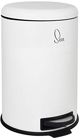 SVITA T20 Mülleimer Weiß Treteimer Abfalleimer 20 Liter inkl. Inneneimer rund Küchen-Hilfe
